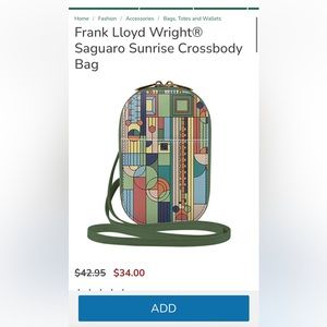 Frank Lloyd Wright Saguaro Sunrise Crossbody Bag